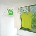 thumbnail image 3 of Tendedero de Pared Extensible Tipo Acordeón, Plegable y Compacto, Blanco, Ideal para Interiores y Exteriores, 80 cm, 3 of 7