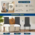 thumbnail image 4 of Dining Room Chair Covers - Stretch Kitchen Chair Covers Set of 6, Removable Washable Slipcovers for Home, Hotel, Banquet, 4 of 7