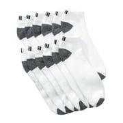 Wilson - Men's Cushioned Low-Cut Socks, White 6-Pack