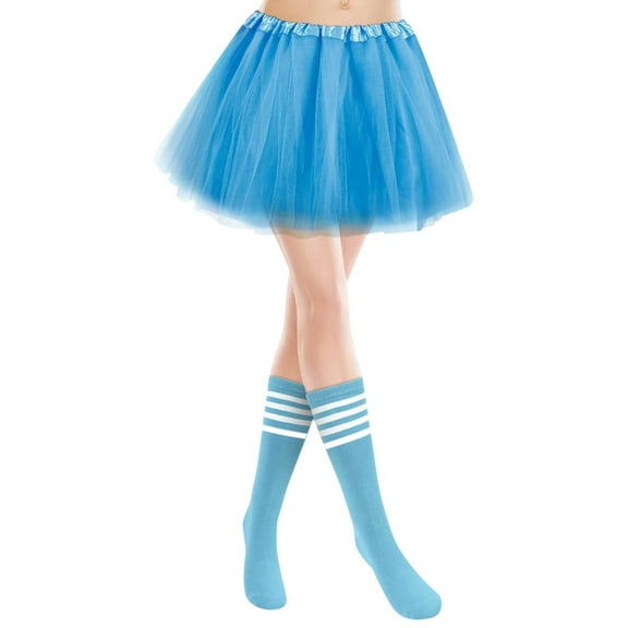 Adult Women's Carnival Tutu Skirt Set With Thigh High Socks for Dance Performance Festival Party Outfit