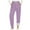 Purple, variant on qelini Cargo Sweatpants for Women Elastic Waist Pants Solid Full Length Joggers Casual Dressy Trousers with Pockets