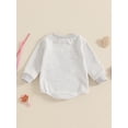 thumbnail image 3 of aturustex Infant Baby Girls Valentine's Day Sweatshirts Rompers 0 3M 6M 12M 18M Toddler Long Sleeve Bodysuit Pullovers Crew Neck Sequined Heart Jumpsun Loose Casual Daily Spring Fall Clothes, 3 of 7