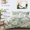 thumbnail image 3 of White Floral 4 Piece Duvet Cover Set Full Size Watercolor Flower Soft Bedding Set Comforter Cover, 1 Duvet Cover 1 Flat Sheets and 2 Pillowcases, 3 of 9