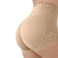 thumbnail image 4 of yunLCZ Women's Cotton Underwear High Waist Butt Memory Strip Lace Body Shape Pants And Abdomen Tightening Four Tight Ties Women's Underwear, 4 of 4