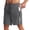 06# Dark Gray, variant on Men's Athletic Running Shorts Quick Dry with Zipper Pockets Ice Silk Workout Gym Long Shorts with Zipper Pockets Gray S