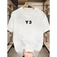 thumbnail image 5 of Nouveau T-shirt à Manches Courtes en Coton Imprimé Lettre Col Rond Coton Respirant Mode Décontractée Couple Y3 Manches Courtes Haut 1 TTG, 5 of 5