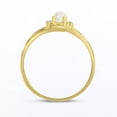 thumbnail image 6 of 10k Yellow Gold Freshwater Cultured Pearl And Diamond Ring, 6 of 8