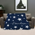 thumbnail image 4 of Dmlowu 4th of July Decorations Fleece Blanket 28x39" Extra Soft Blanket Memorial Day Decorations Bed Blanket Comfortable Warm Throw Blanket for Couch Travel Camping Living Room Home Decor, 4 of 7