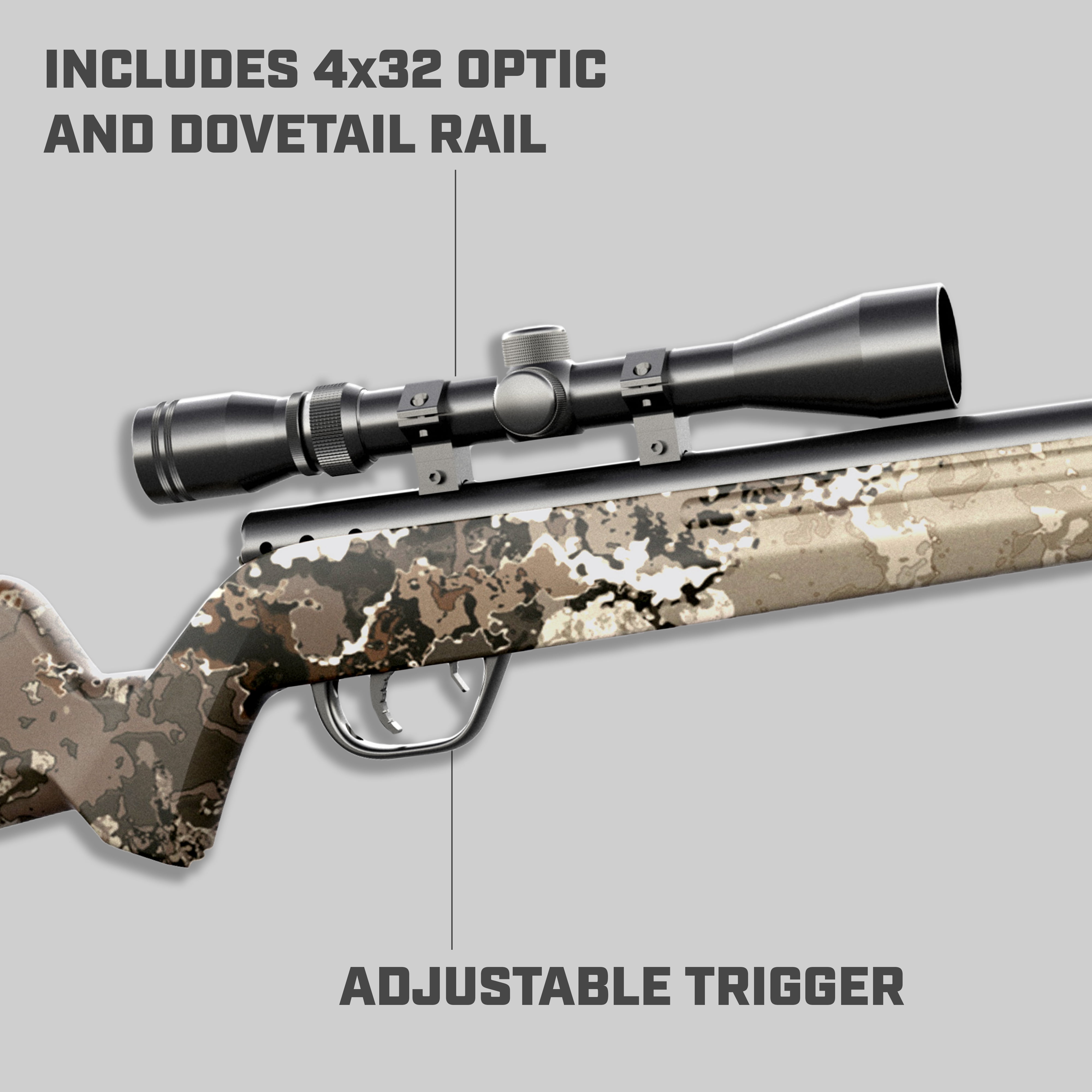 Barra Airguns Sportsman 1200g, 0.177 and 0.22 Pellet Gas Piston Air Rifle