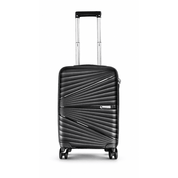 Maleta de Viaje Carry-On Standard Rosa Azul y Negra - Equipaje de Mano con Ruedas
