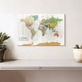 thumbnail image 2 of Elephant Stock My World Travel Map Push Pin V Wall Art - Map Canvas Canvas - 12" x 8", 2 of 4