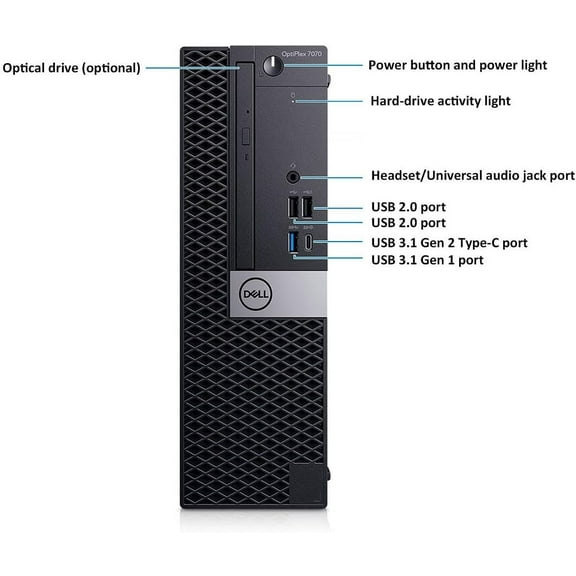 High Performance Business Desktop -  OptiPlex 7070 SFF with Intel i7-9700, 32GB , 1TB NVMe SSD, WiFi 6E, Win 11 Pro