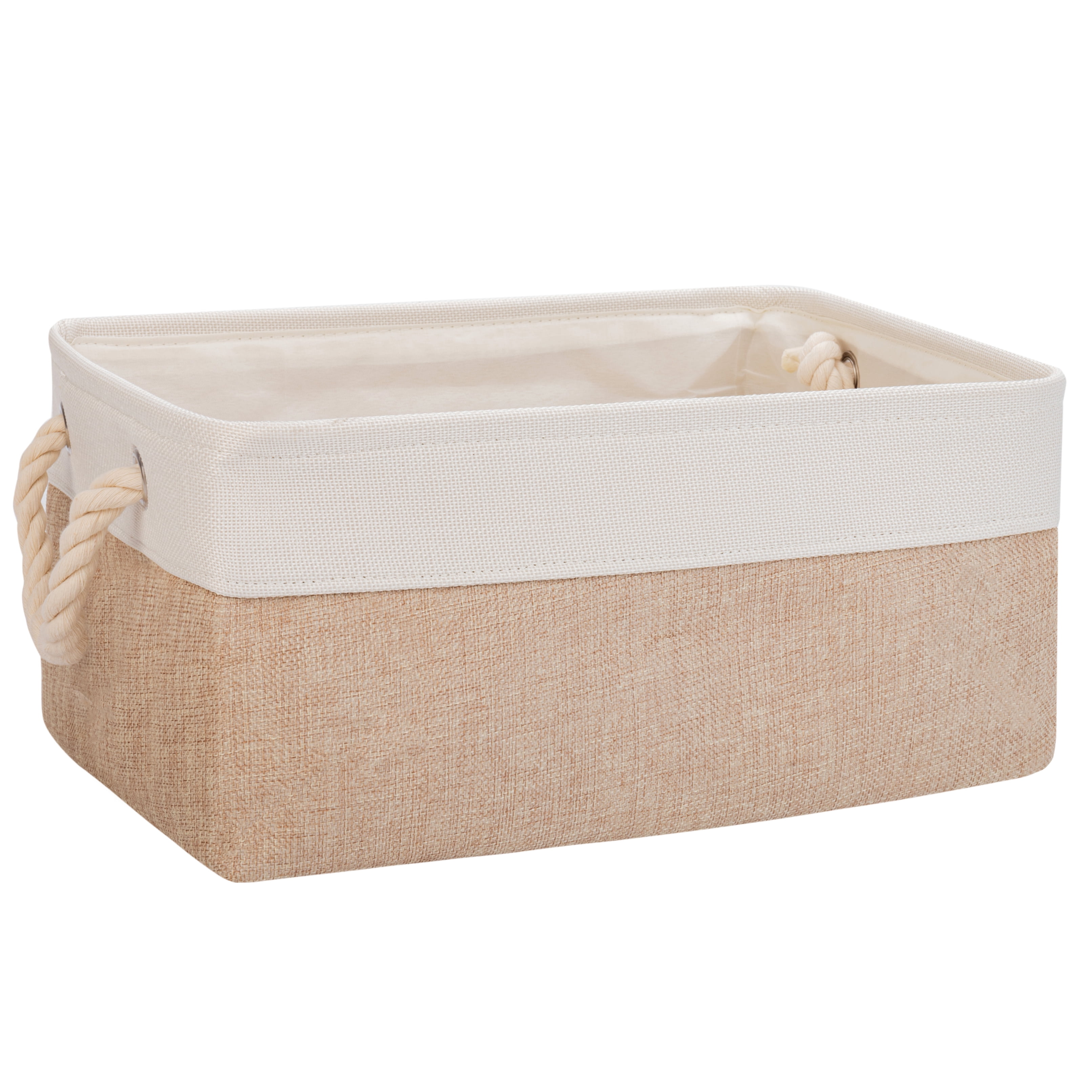 Storage Basket Bins - Decorative Baskets Storage Box Cubes Containers with Handles for Clothes Storage Toys, Books, Home, Office