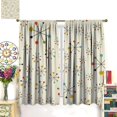 thumbnail image 3 of Medieval Blackout Curtains, 50s and 60s Medieval Geometric Abstract Retro Rod Pocket Window Decoration, Bedroom Living Room Kitchen Curtains42X54 Inch, Style-2, 3 of 6