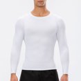 thumbnail image 3 of TFixol Camisa deportiva para hombre Manga larga Cuello redondo Elástico Slim Fitness, 3 of 8