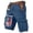 T2-Blue, variant on Men's Vintage Independence Day Print Cargo Shorts with Pocket Distressed Washed Shorts Outdoor Hiking Fishing Military Cargo Shorts American Flag Patriotic Shorts,Blue XL
