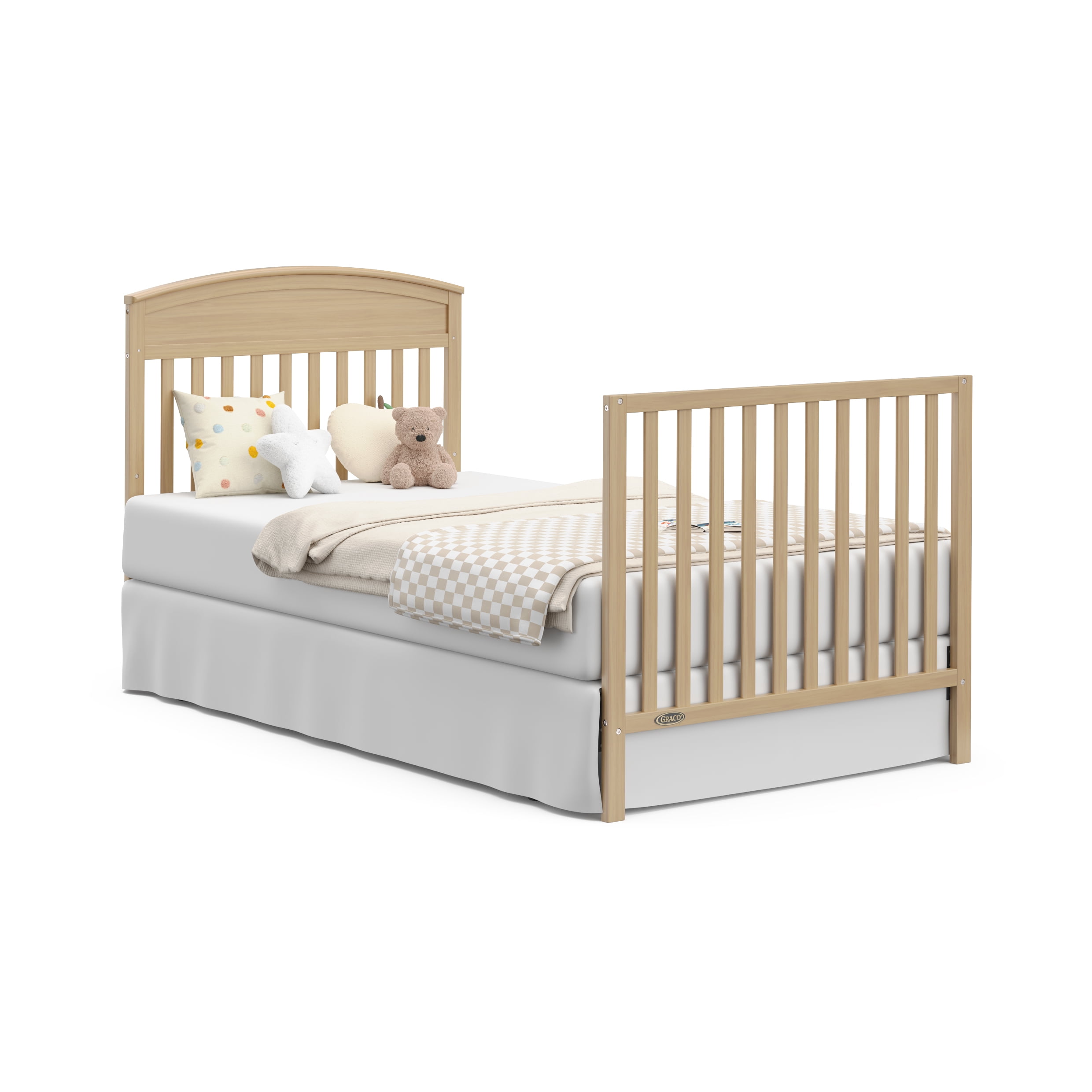 Graco Benton 4-In-1 Convertible Mini Baby Crib, Driftwood