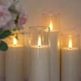 thumbnail image 4 of Yeelida Acrylic Flameless Flickering Candles with Remote Control and Timer, Battery Operated LED Fake 2.2" x 5",6",7",8",8" Plastic Pillar, 4 of 6