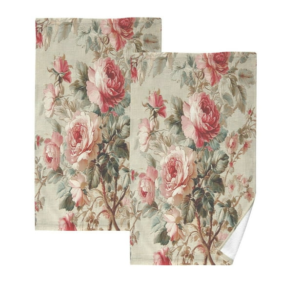 BZSMCE Face Towel Hand Towel Bath Towel Cotton Bath Towel Sets Hand Bath Towels Fashion Classic Rose Garden Fabric Pattern