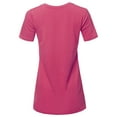 thumbnail image 3 of A2Y Women's Basic Solid Premium Cotton Short Sleeve V-neck T Shirt Tee Tops Hot Pink 2XL, 3 of 3