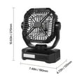 thumbnail image 4 of KFFKFF 10400mAh Solar-Powered Camping Fan with LED Lantern, 8-Inch Portable Rechargeable Fan for Outdoor Activities, 4-Speed Quiet Operation for Picnics, Barbecues, Fishing, and Travel, 4 of 9