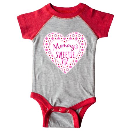

Inktastic Mommy s Sweetie Pie with Pink Hearts Gift Baby Boy or Baby Girl Bodysuit