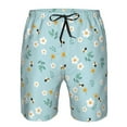 thumbnail image 3 of Pofeuu Bee Flower Prin Men's Swim Trunks Quick Dry Bathing Suit Swimming Board Shorts Mesh Lining Beach Swimwear-Medium, 3 of 6