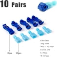 thumbnail image 5 of 60 conectores de alambre de pala de empalme rápido T-Tap, terminales de engarzado de alambre eléctrico, autopelado con kit de desconexión rápida macho de nailon completamente aislado, 30 pares, 5 of 5