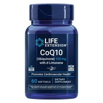 Life Extension Super-Absorbable CoQ10 (Ubiquinone) with d-Limonene – Heart Health, Fight General Fatigue, Better Absorption – Gluten-Free, Non-GMO – 60 Softgels
