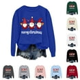 thumbnail image 2 of TTUHYWXI Christmas Sweatshirt for Women Gnomes Print Funny Plus Size Sweatshirts Crewneck Long Sleeve Xmas Holiday Tops (Green, M), 2 of 9