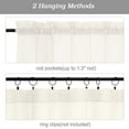 thumbnail image 5 of Patin Ivory Sheer Curtains for Living Room 78 Inches Long 2 Panels, Solid Color Voile Window Curtains for Bedroom Bathroom, Modern Light Filtering Rod Pockets Privacy Drapes, Each Panel 42" W x 78" L, 5 of 9