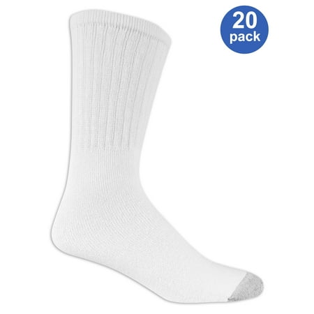 Athletic Works Men's Athletic Cushioned Tube Socks Value 20