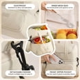 thumbnail image 3 of Insulated Lunch Box & Lunch Bag for Women Men, Water Resistant Reusable Double Deck Large Cooler Bag for Work Travel Outdoor, 12L,White, 3 of 7