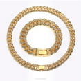 thumbnail image 3 of Hiphop-Inlaid Rhinestones Cuban Chain Rapper Pendants Jewelry Unisex Alloy  Necklace Bracelet, 3 of 8