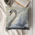 thumbnail image 3 of YINGXI Throw Pillow Cover Beauty Bird Portrait Elegant Animal Wings Lake Nature Pillow Case Decorative Square Cushion for Home Couch Bed 12x12in, 3 of 5