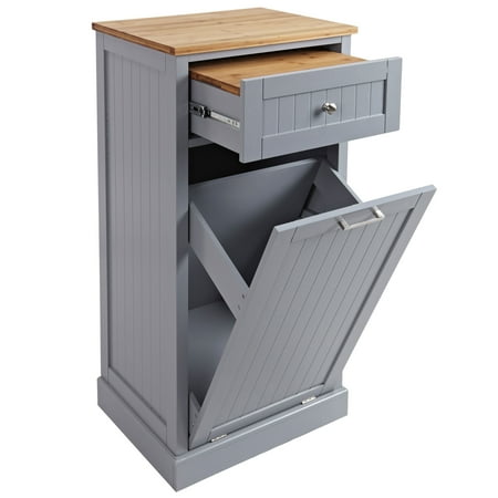 Microwave Kitchen Cart With Hideaway Trash Can Holder In Microwave Kitchen Cart With Hideaway Trash Can Holder In