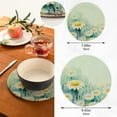thumbnail image 3 of GZHJMY Daisy Flowers Oil Painting Placemats Set of 2, Woven Washers, Cotton, Round Large Pot Holder, Heat Resistant, for Pot Countertops, 3 of 5