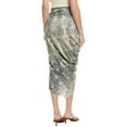 thumbnail image 2 of Just Bee Queen womens  Noor Linen-Blend Midi Skirt, l, Blue, 2 of 3