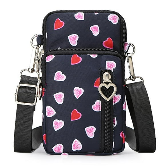 JANKS Bolso bandolera pequeño para mujer - Mini monederos para teléfono con correa cruzada y billetera - Bolso de nailon para brazo