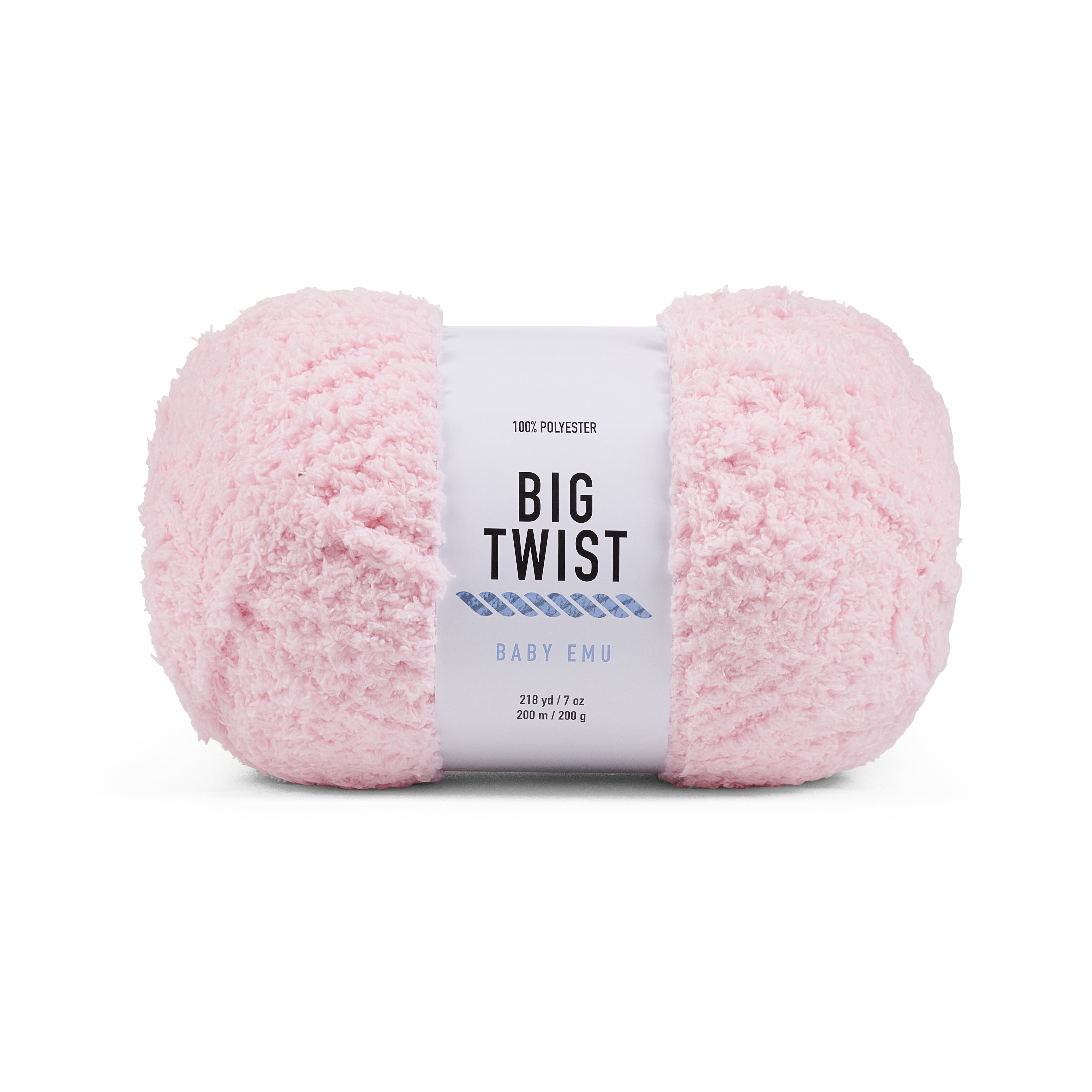 Big Twist Baby Emu 4 Pack Bulky Polyester Yarn, Powdered Sugar, 218 yd, 7 oz