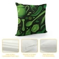 thumbnail image 4 of COMIO Leather Throw Pillow Cover Green-Vegetables-Pattern Pillowcase Soft for Sofa Bed Car, 4 of 5