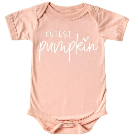 

Cutest Pumpkin Heart Shirts and Bodysuits for Infant Baby and Toddler Girls and Boys Peach Bodysuit 24 Months
