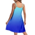 thumbnail image 7 of Jzuxvd Womens Spaghetti Strap Dress Summer Dresses Beach Cover Ups Casual Sundresses with Pockets Blue2 XXXL, 7 of 7