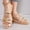 Khaki, variant on Strappy Wedge Sandals for Women 2025 Casual Comfy Hollow Out Slip-on Shoes Indoor Outdoor Summer Beach Slippers