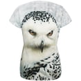 thumbnail image 2 of Snowy Owl of Winter All Over Womens T-Shirt - Large, 2 of 2