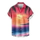 thumbnail image 5 of Blusa y camisa de manga corta con cuello vuelto para hombre, blusa informal de moda con cuello vuelto, blusa estampada de manga corta con botones, blusa de poliéster para hombre, 5 of 6