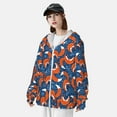 thumbnail image 3 of Gaeub Abstract Vintage Fox and Plants Men's and Women's UPF 50+ Long-Sleeved Sun Protection Clothing, Fishing Shirt Long Sleeve Zip-XX-Large, 3 of 7