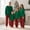 Red Green, variant on AIGUR Matching Christmas Pajamas for Family Long Sleeve Solid Color Pullover   Plaid Pants Set Loungewear