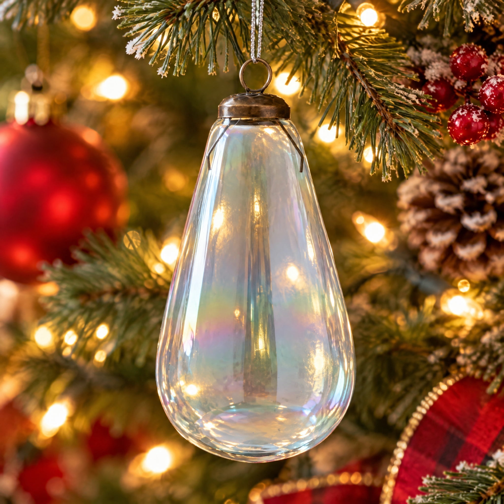 Blue Teardrop Christmas Ornament, 5.3", by Holiday Time