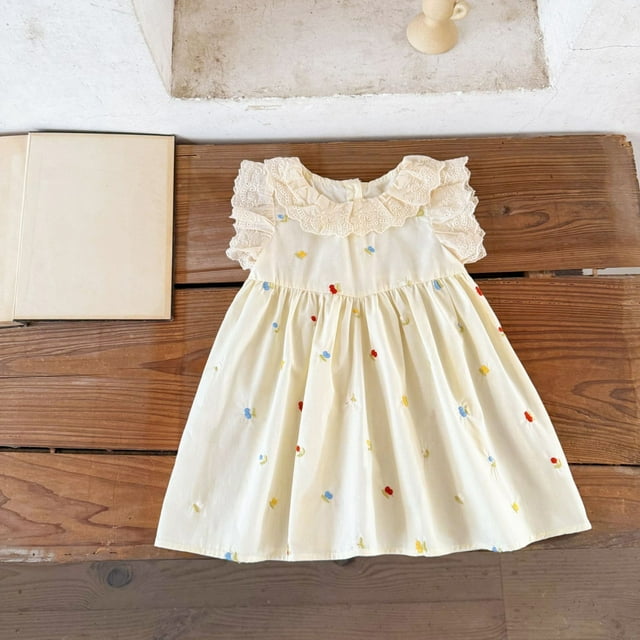 Robes pour Bébé Fille Robe Dessin Animé Robe d'Anniversaire pour Filles Robe Chic Robes pour Tout-Petits 6-9 Mois